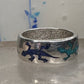 Gecko ring Lizard band southwest turquoise lapis chips size 9.75 sterling silver women men