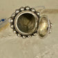 Poison ring size 6 beaded round vintage boho 800 silver women girls