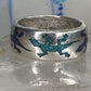 Gecko ring Lizard band southwest turquoise lapis chips size 9.75 sterling silver women men