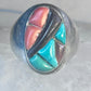 Navajo Ring Turquoise coral onyx cobblestone size 9.7 southwest sterling silver women men