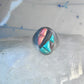 Navajo Ring Turquoise coral onyx cobblestone size 9.7 southwest sterling silver women men