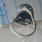 Art Nouveau ring ball flower leaves pinky band size 4.75 sterling silver women