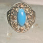 Black Hills Gold ring turquoise size 8 sterling silver women