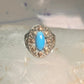 Black Hills Gold ring turquoise size 8 sterling silver women