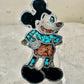 Mickey Mouse ring turquoise southwest coral chips size 6  sterling silver women