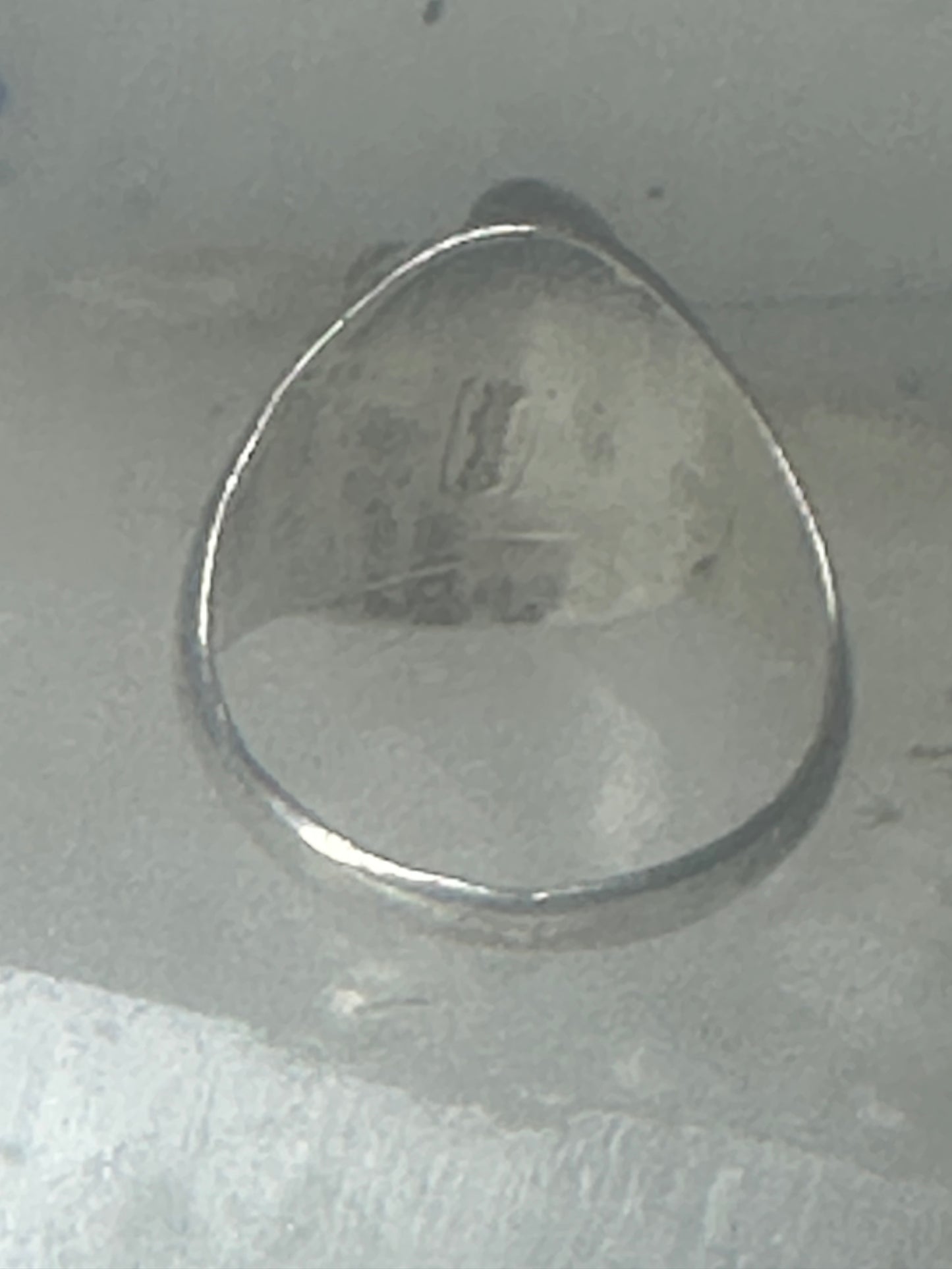 Navajo turquoise ring coral etched band size 9.5 sterling silver women men