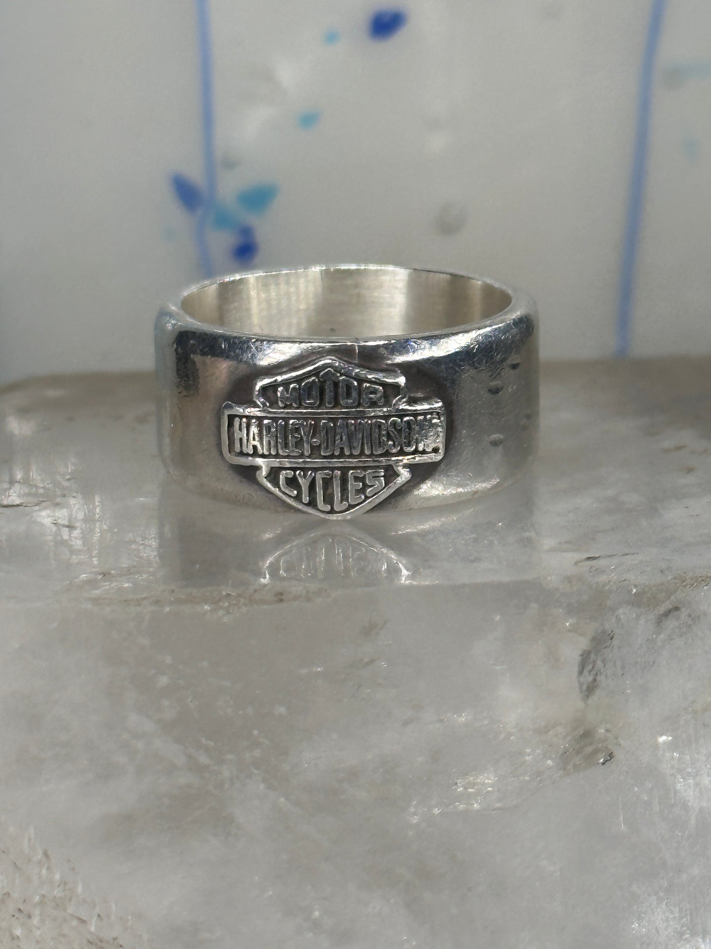 Harley Davidson ring biker shield band size 9.75 sterling silver men women