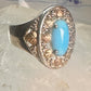 Black Hills Gold ring turquoise size 8 sterling silver women