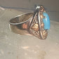 Black Hills Gold ring turquoise size 8 sterling silver women