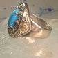 Black Hills Gold ring turquoise size 8 sterling silver women