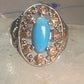 Black Hills Gold ring turquoise size 8 sterling silver women