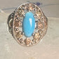 Black Hills Gold ring turquoise size 8 sterling silver women