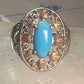 Black Hills Gold ring turquoise size 8 sterling silver women