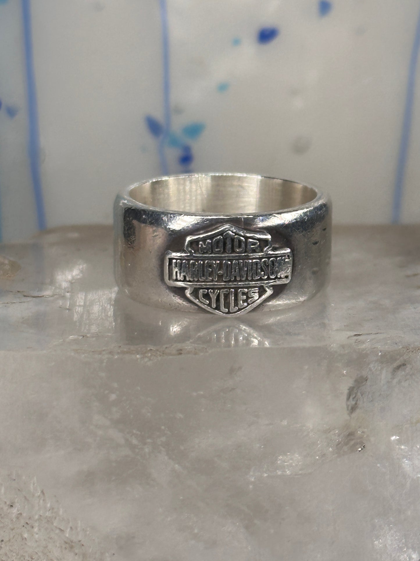 Harley Davidson ring biker shield band size 9.75 sterling silver men women