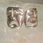 comedy tragedy ring mask theatre band size 5.50 sterling silver women
