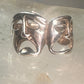 comedy tragedy ring mask theatre band size 5.50 sterling silver women
