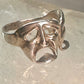 comedy tragedy ring mask theatre band size 5.50 sterling silver women