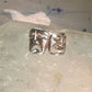 comedy tragedy ring mask theatre band size 5.50 sterling silver women