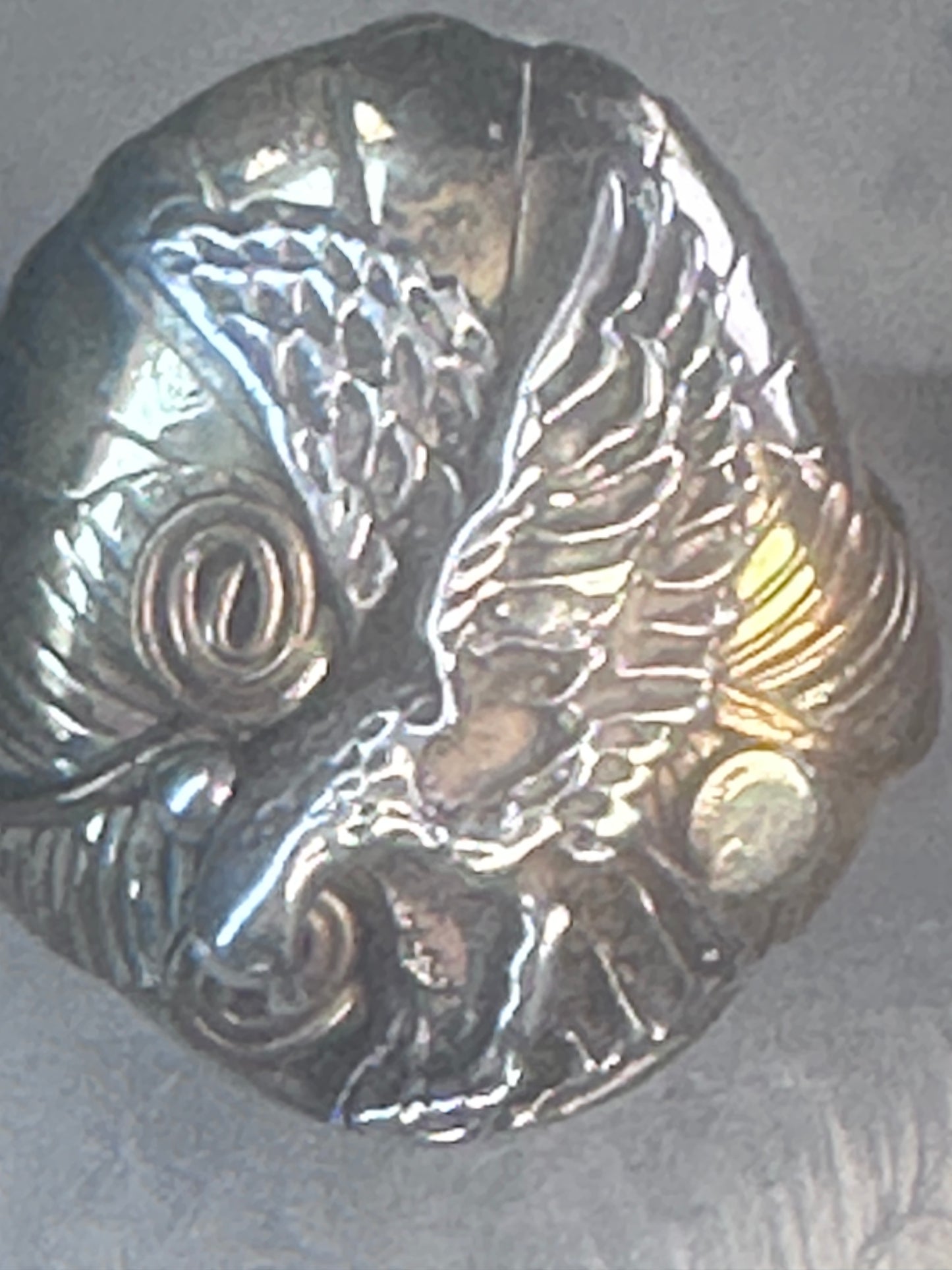 Navajo Ring Eagle band size 10.7 southwest sterling silver women men