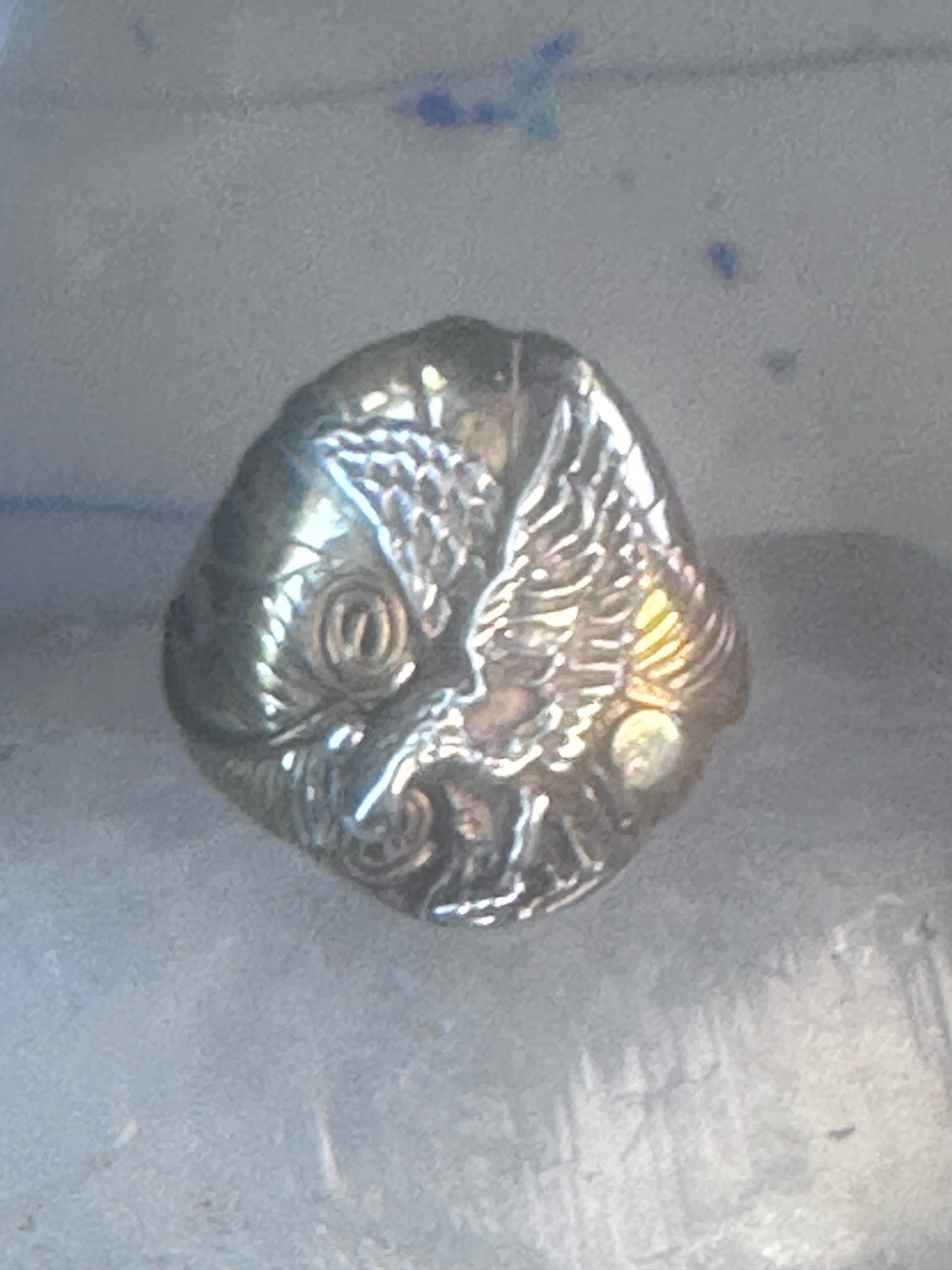 Navajo Ring Eagle band size 10.7 southwest sterling silver women men