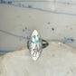 Long Kachina Ring Turquoise coral chip size 8 sterling silver women men