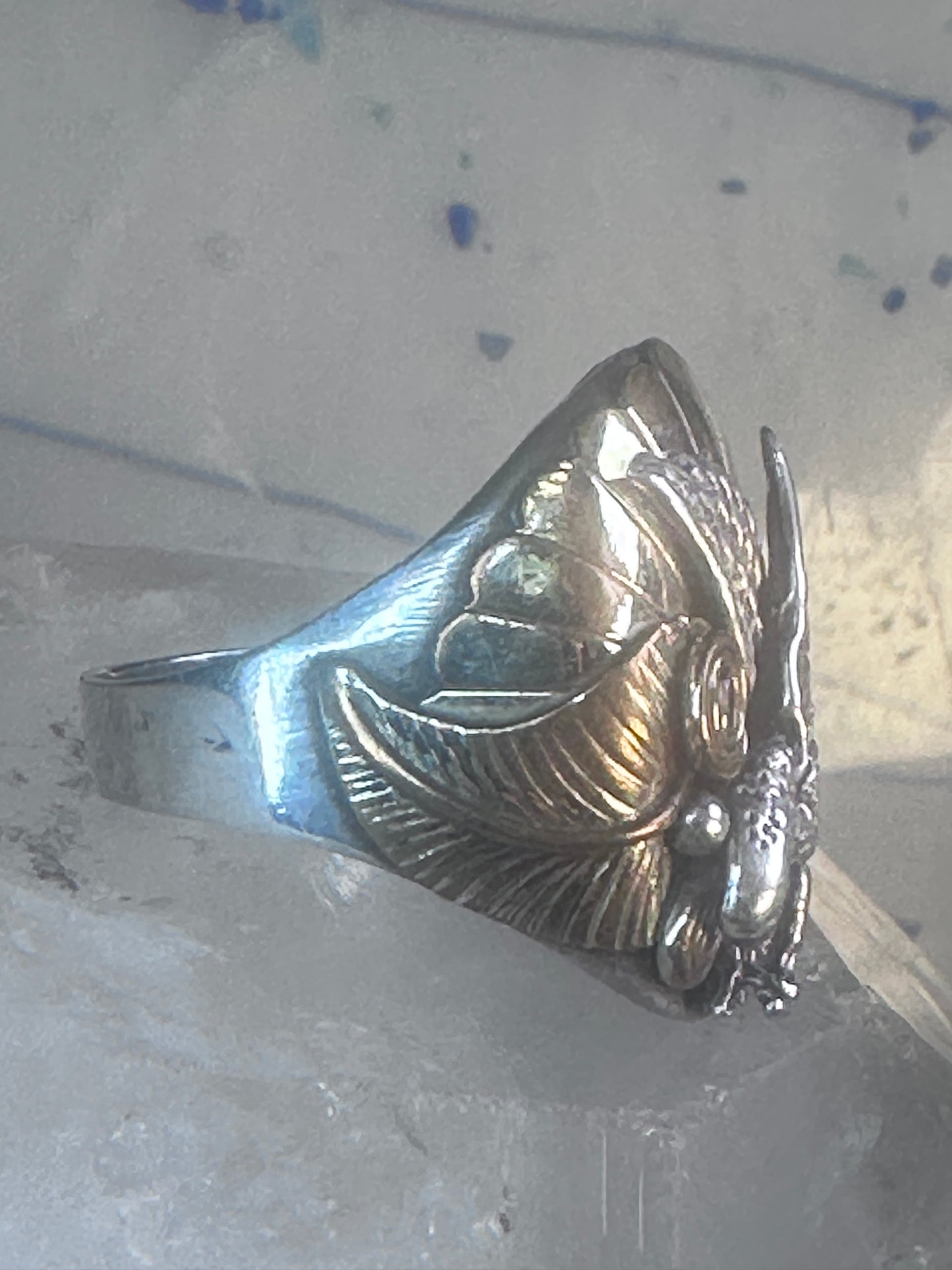 Navajo Ring Eagle band size 10.7 southwest sterling silver women men