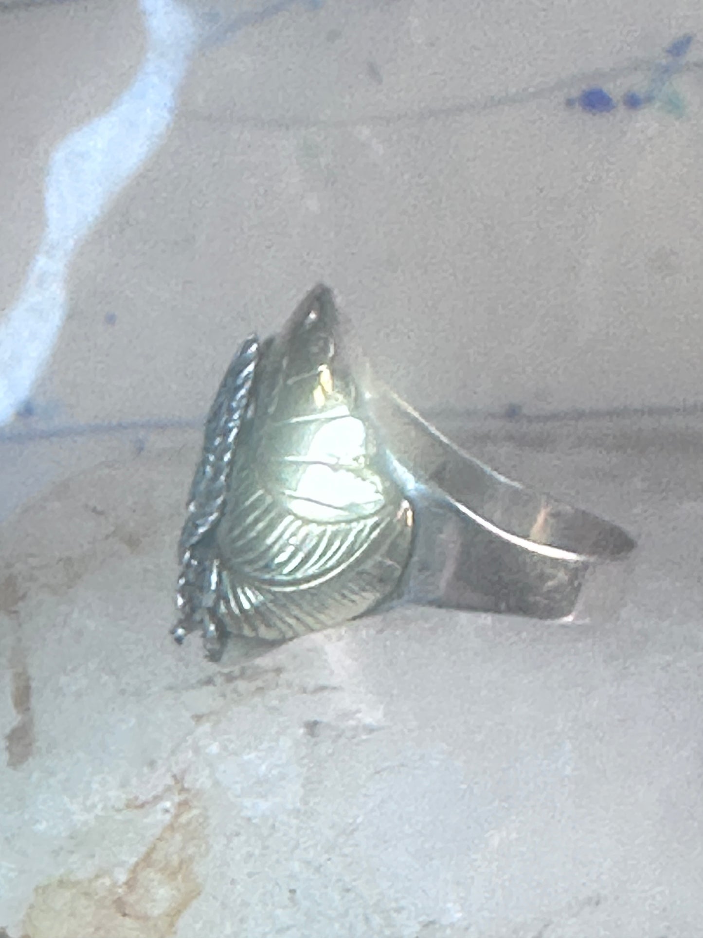 Navajo Ring Eagle band size 10.7 southwest sterling silver women men