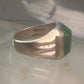 Malachite ring Mexico band size 12 sterling silver women men