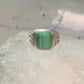 Malachite ring Mexico band size 12 sterling silver women men