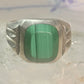 Malachite ring Mexico band size 12 sterling silver women men