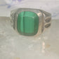 Malachite ring Mexico band size 12 sterling silver women men