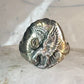 Navajo Ring Eagle band size 10.7 southwest sterling silver women men