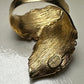 Leaf ring unknown gold overlay size 7.75 sterling silver women wrap band