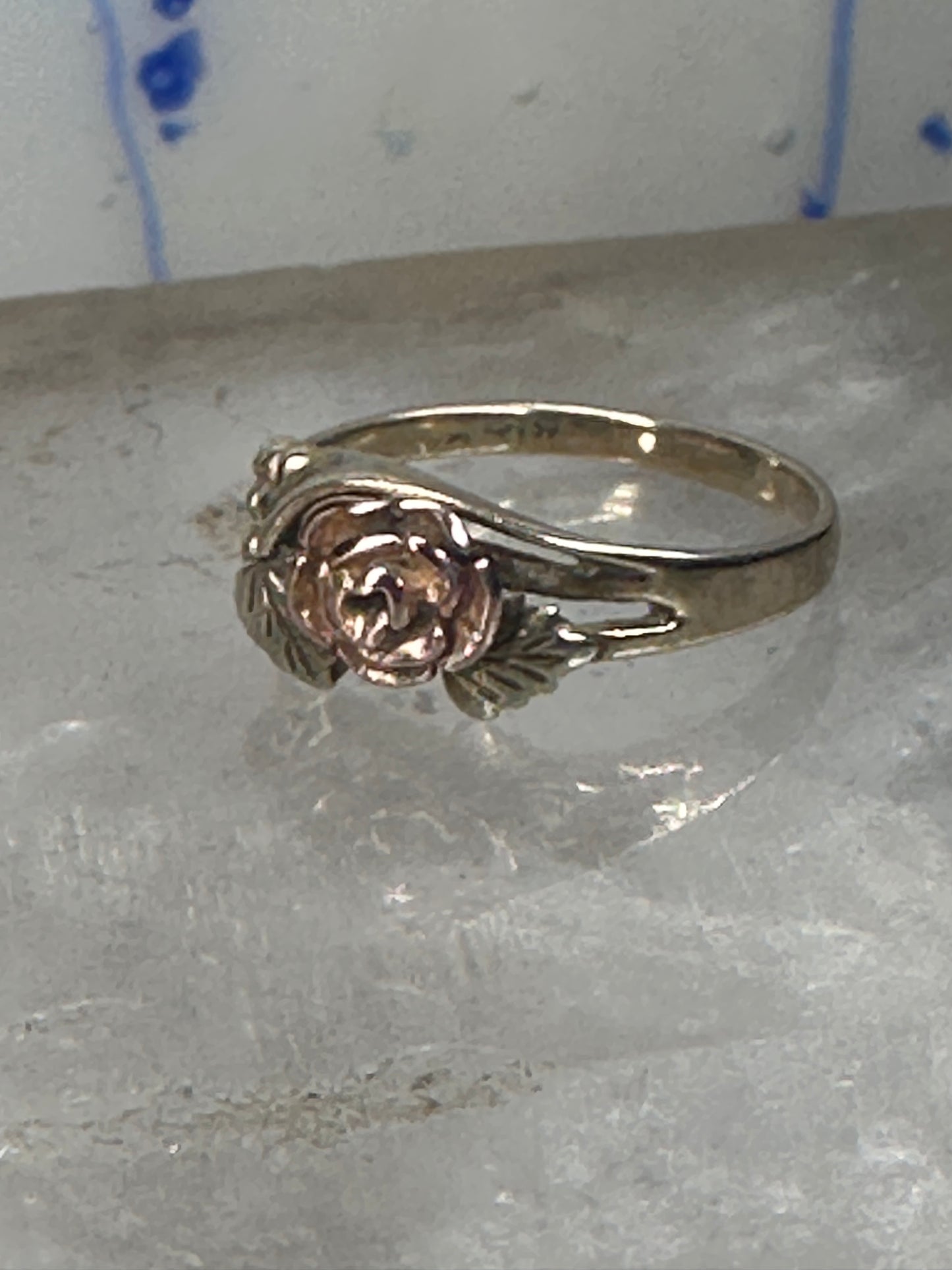 Black Hills Gold ring rose band size 4.75 10K Valentine women girls