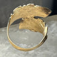 Leaf ring unknown gold overlay size 7.75 sterling silver women wrap band