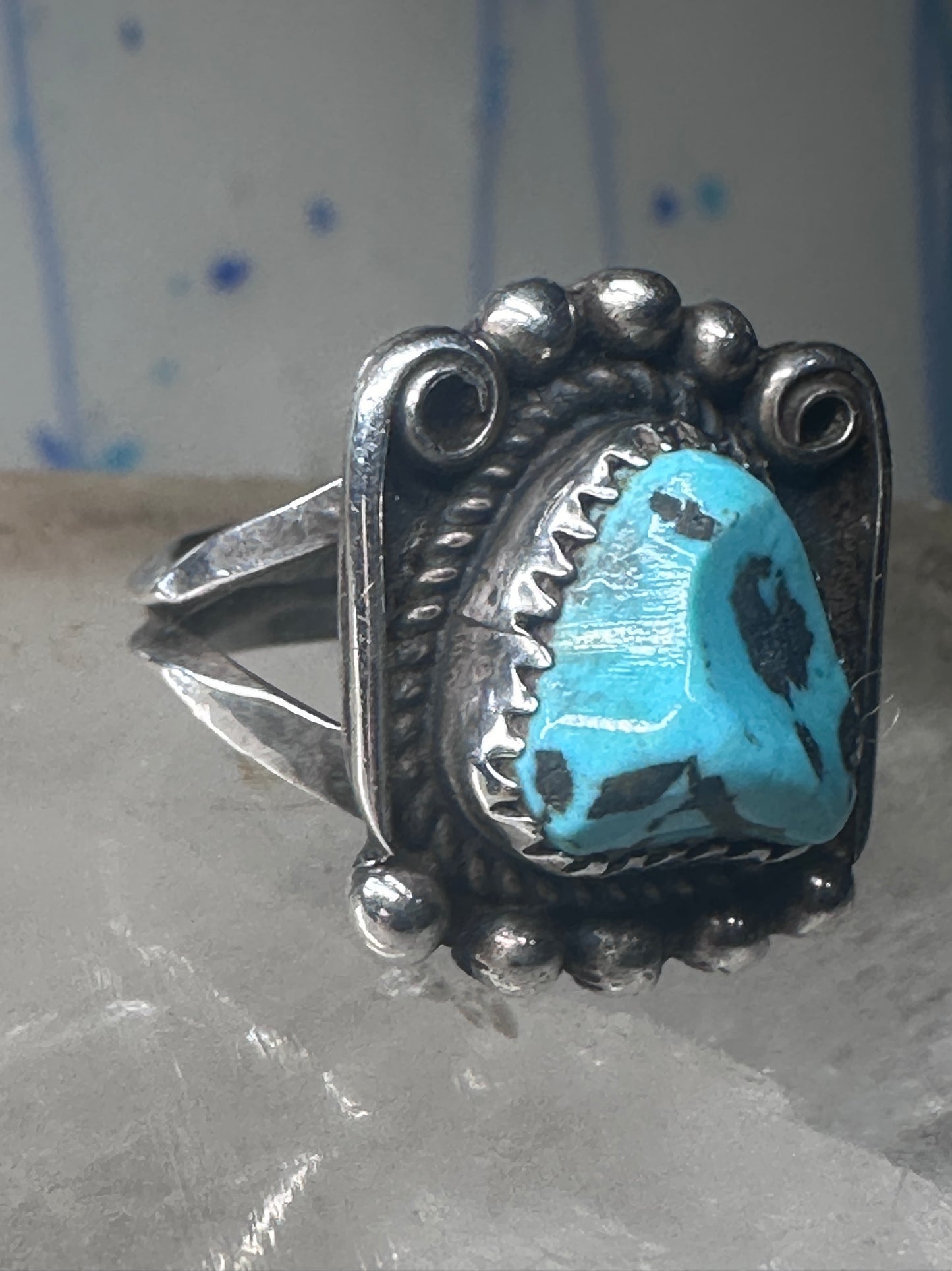 Navajo ring Turquoise size 8.50 sterling silver women