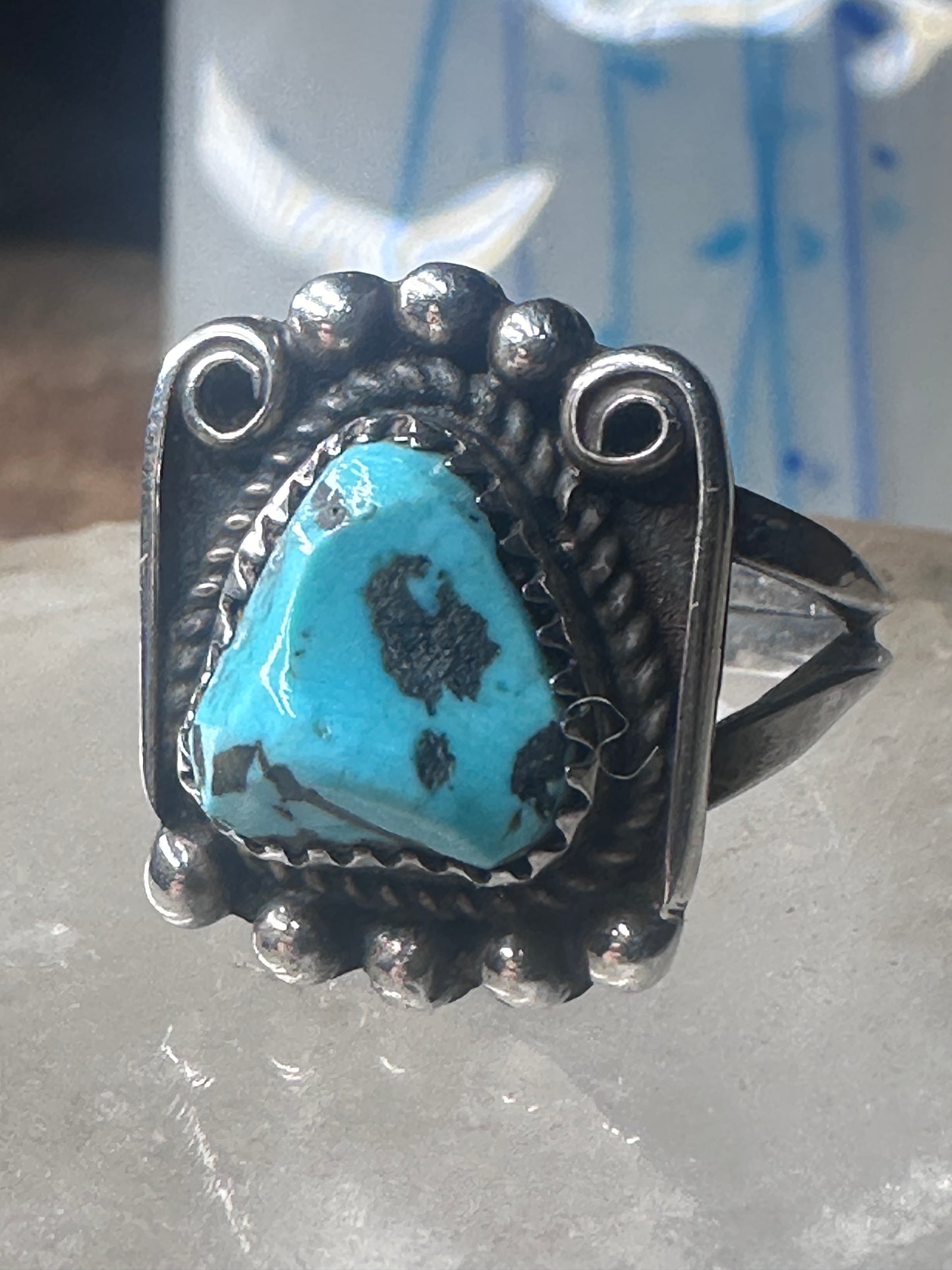 Navajo ring Turquoise size 8.50 sterling silver women