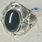 Navajo ring onyx leaves band size 15 sterling silver men women
