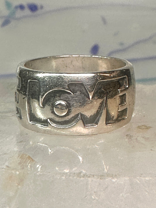 Love ring Love band Bell co size 5 sterling silver women