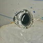 Navajo ring onyx leaves band size 15 sterling silver men women