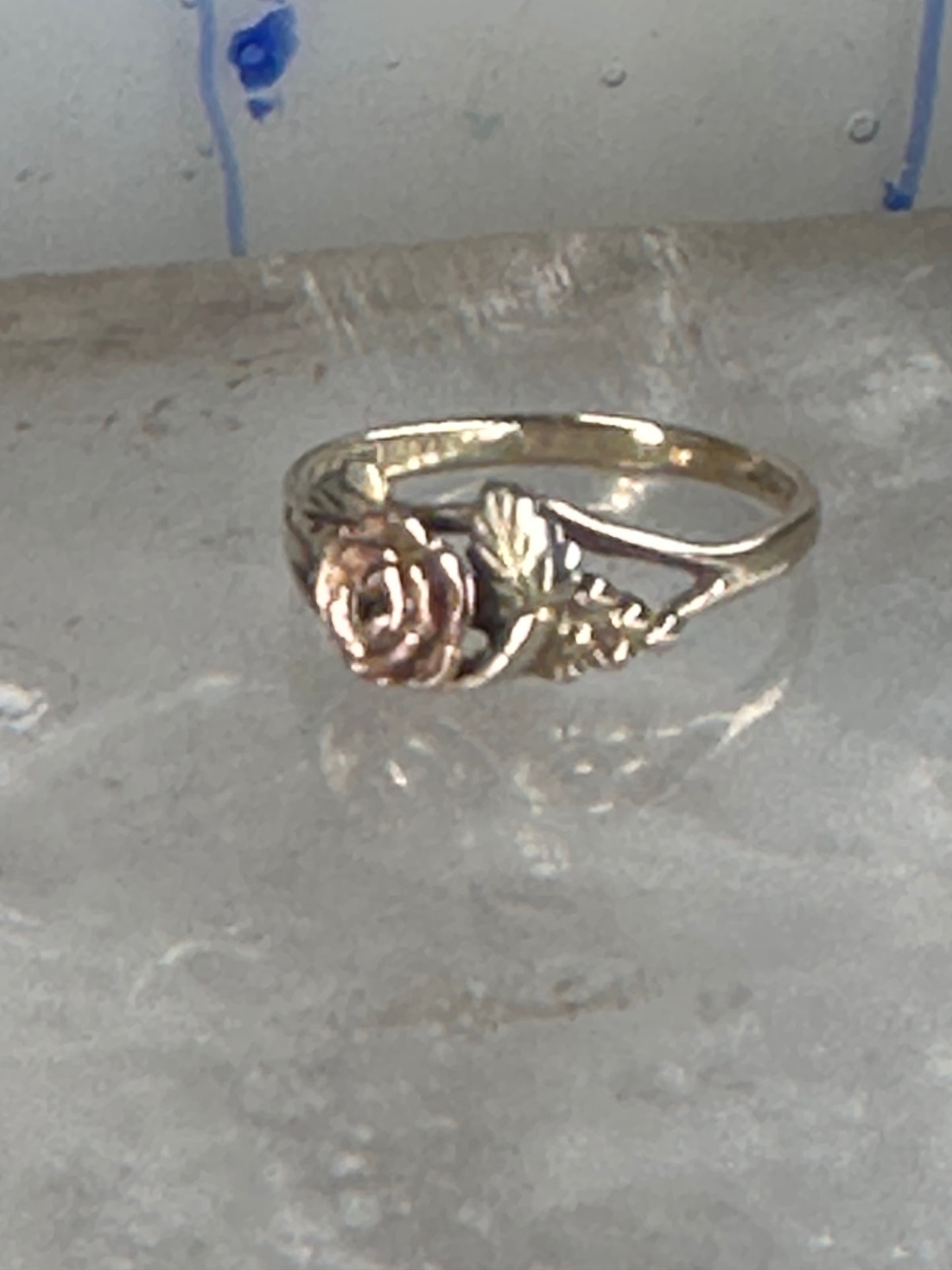 Black Hills Gold ring rose band size 4.75 10K Valentine women girls