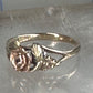 Black Hills Gold ring rose band size 4.75 10K Valentine women girls