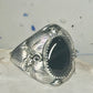 Navajo ring onyx leaves band size 15 sterling silver men women