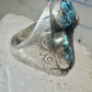 Turquoise ring size 10.50 Jerry Roan Navajo sterling silver women men