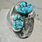 Turquoise ring size 10.50 Jerry Roan Navajo sterling silver women men