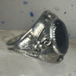 Navajo ring onyx leaves band size 15 sterling silver men women