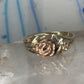 Black Hills Gold ring rose band size 4.75 10K Valentine women girls