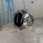 Navajo ring onyx band size 14.75 sterling silver men