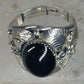 Navajo ring onyx band size 14.75 sterling silver men