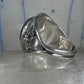 Navajo ring onyx band size 14.75 sterling silver men